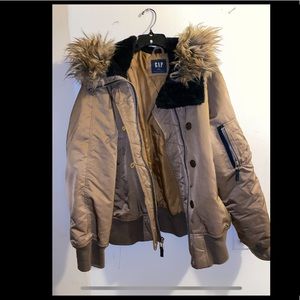 Very warm hooded bomber jacket